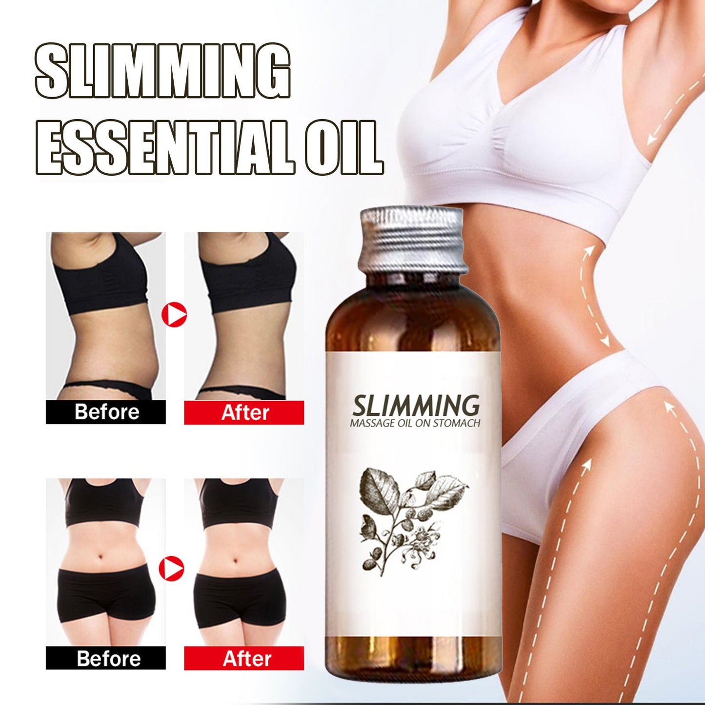 Herbal Slimming Massage Oil,Herbal essence, tummy thigh is more charming